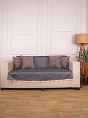 Jute Sofa Seat Cover – Black, 70x60 Inch